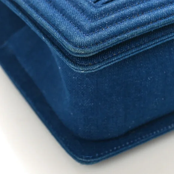 Chanel Denim Pleated Medium Boy Flap #138961C45B - Picture 9 of 11